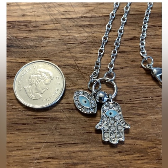 Evil Eye + Chamsa Necklace - Picture 3 of 3